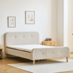 Premium Christian Bett in beige 140x200 cm inkl. Lattenrost und Matratzen – Bild 2