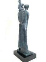 Abstrakte Bronzefigur - Familie mit Künstlesignatur auf Marmor Handgefertigt – Bild 6