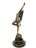 Bronzeskulptur Bronze Akt von Raymondo mit Künstlersignatur auf Marmorsockel – Bild 2