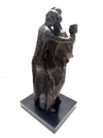 Abstrakte Bronzeskulptur auf Marmorsockel – handgefertigt im Wachsausschmelzverfahren – Bild 3