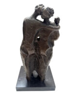 Abstrakte Bronzeskulptur auf Marmorsockel – handgefertigt im Wachsausschmelzverfahren – Bild 4