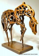 Surrealistisches Bronze Pferd El Caballo signiert Raymondo – Bild 3