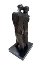 Abstrakte Bronzeskulptur auf Marmorsockel – handgefertigt im Wachsausschmelzverfahren – Bild 5