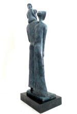 Abstrakte Bronzefigur - Familie mit Künstlesignatur auf Marmor Handgefertigt – Bild 8