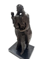 Abstrakte Bronzeskulptur auf Marmorsockel – handgefertigt im Wachsausschmelzverfahren – Bild 6