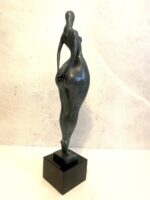 Bronzefigur-72 cm hoher Bronze Akt von Milo mit Künstlersignatur auf Marmorsockel – Bild 6