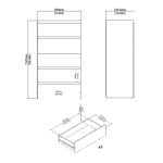 Maise Kommode H:114 x B:65 x T:41 cm mit 5 Schubladen in Eichenoptik – Bild 9