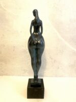 Bronzefigur-72 cm hoher Bronze Akt von Milo mit Künstlersignatur auf Marmorsockel – Bild 8