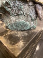 Bronzefigur-Tierfigur-Bronze Adler auf Marmorsockel mit Künstlersignatur – Bild 12