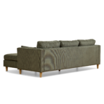 Ellis - Rechts- und linkswendbares Sofa mit Chaiselongue, grüner Samt - L: 215 x T: 82 x H: 78 cm – Bild 7