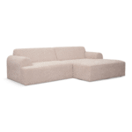 Arianna Sofa mit Récamiere cream - Rechtsseitig – Bild 8