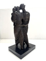 Abstrakte Bronzeskulptur auf Marmorsockel – handgefertigt im Wachsausschmelzverfahren – Bild 12