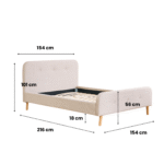 Christian Bettgestell in beige 140x200 cm – Bild 7