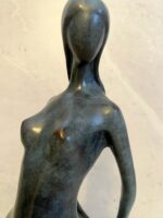 Bronzefigur-72 cm hoher Bronze Akt von Milo mit Künstlersignatur auf Marmorsockel – Bild 12