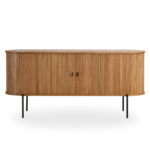 Florence Jalousieschrank mit Lamellen in Eiche 160x45x75 cm.