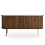 Florence Jalousieschrank mit Lamellen in geräucherter Eiche 160x45x75 cm.