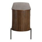 Florence Jalousieschrank mit Lamellen in geräucherter Eiche 160x45x75 cm. – Bild 10
