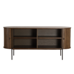 Florence Jalousieschrank mit Lamellen in geräucherter Eiche 160x45x75 cm. – Bild 7