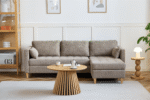 Lulu - Wendesofa mit Chaiselongue rechts und links in Sand - L: 215 x T: 82 x H: 78 cm – Bild 2