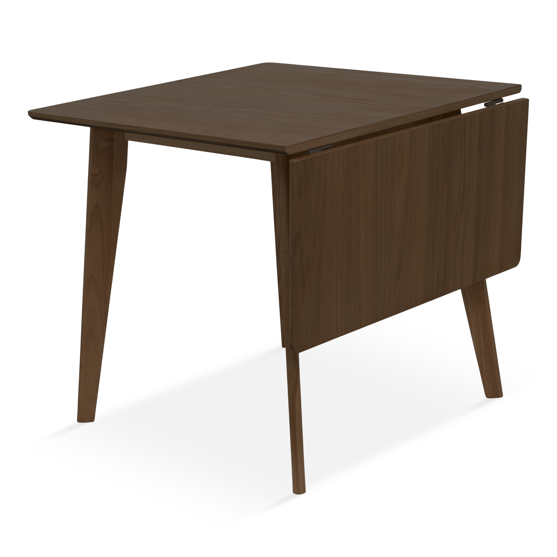 1_92e1b958-5d85-443d-b938-ee1414c0c87f Ezra - Klapptisch in Räuchereiche mit Verlängerungsplatten aus lackiertem Eichenfurnier - 80/120 x 80 cm – Bild 1