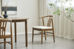 Lizzie Esszimmerstuhl aus geräucherter Buche mit gepolstertem Sitz in Beige – Bild 4