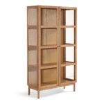 Havana Vitrine aus Eichenfurnier mit 2 Türen - 180x40x100 cm – Bild 2