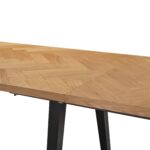 Madelina - Esstisch aus Eichenfurnier mit Fischgrätenmuster - 150cm x 90cm – Bild 5