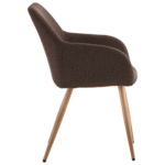 Jenna Esszimmerstuhl - braunes Textil mit Eichenlook – Bild 6
