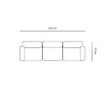 Emilia Modulsofa in Sand, 3 Module L: 243 x T: 79 x H: 72 cm – Bild 3
