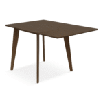 Ezra - Klapptisch in Räuchereiche mit Verlängerungsplatten aus lackiertem Eichenfurnier - 80/120 x 80 cm – Bild 6