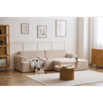 Arianna Sofa mit Récamiere cream - Rechtsseitig – Bild 5