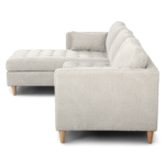 Lulu – Ecksofa, Rechts und Links wendbar, helles beige- L: 215 x T: 83 x H: 78 cm – Bild 9