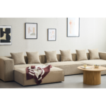 Hailey pouf in sand 121 x 74 cm – Bild 4