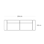 Hailey - Modulares Sofa in Beige mit 2 Modulen L: 294 X T: 100 X H: 65 cm – Bild 6