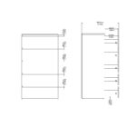 Maise Kommode H:114 x B:65 x T:41 cm mit 5 Schubladen in Eichenoptik – Bild 8