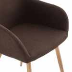 Jenna Esszimmerstuhl - braunes Textil mit Eichenlook – Bild 8