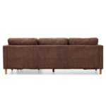 Ellis - Rechts- und links wendbar Chaiselongue-Sofa aus braunem Samt - L: 215 x T: 82 x H: 78 cm – Bild 10