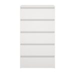 Maise Kommode H:114 x B:65 x T:41 cm mit 5 Schubladen in weiß – Bild 5