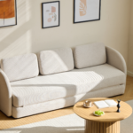 Katarina klappbares Schlafsofa beige L: 217 x T: 77/145 x H: 75 cm – Bild 5