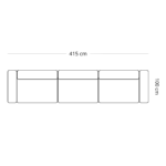 Hailey - Modulares Sofa in Beige mit 3 Modulen L: 415 X T: 100 X H: 65 cm – Bild 6