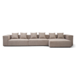 Hailey – Rechtsseitiges Chaiselongue-Modulsofa sand mit 3 Modulen L: 415 x T: 148 x H: 65 cm
