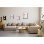 Hailey – U-Sofa Modulsofa in Sand mit 4 Modulen – Linksseitige Chaiselongue L: 368 x T: 247 x H: 65 cm – Bild 3