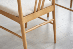 Lizzie Esszimmerstuhl aus Buche mit gepolstertem Sitz in Beige – Bild 9