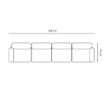 Emilia Modulsofa in Beige, 4 Module L: 328 x T: 79 x H: 72 cm – Bild 3