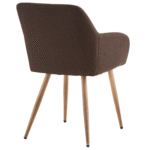 Jenna Esszimmerstuhl - braunes Textil mit Eichenlook – Bild 4