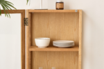 Piper wandhängender Vitrinenschrank 60x40x20 cm Eiche – Bild 6