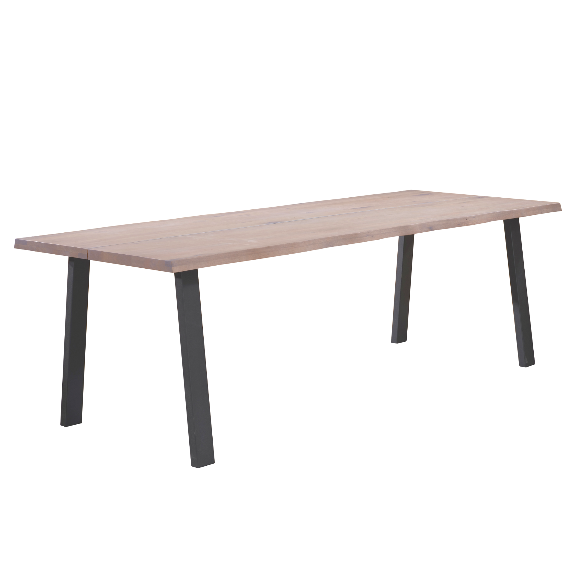 5_d49d6261-1801-4c33-bef3-460a96a2e30b Molly Massivholztisch - 300x95 cm - Eiche - weiß geölt (Vorbereitet für Ansteckplatten) – Bild 1