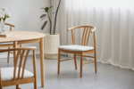 Lizzie Esszimmerstuhl aus Buche mit gepolstertem Sitz in Beige – Bild 10