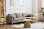 Lulu - Wendesofa mit Chaiselongue rechts und links in Sand - L: 215 x T: 82 x H: 78 cm – Bild 8
