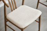 Lizzie Esszimmerstuhl aus geräucherter Buche mit gepolstertem Sitz in Beige – Bild 10